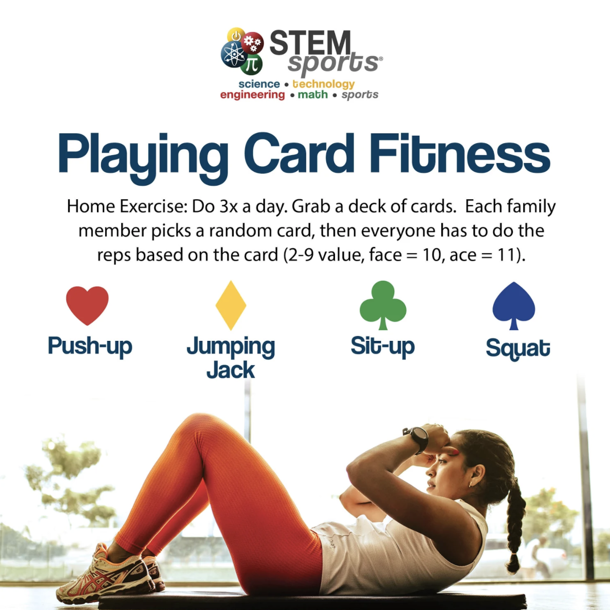 Stem Sport Playing Card Fitness