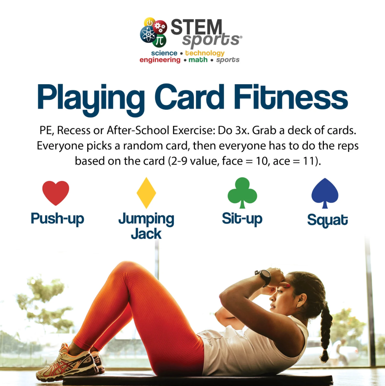 Stem Sport Playing Card Fitness
